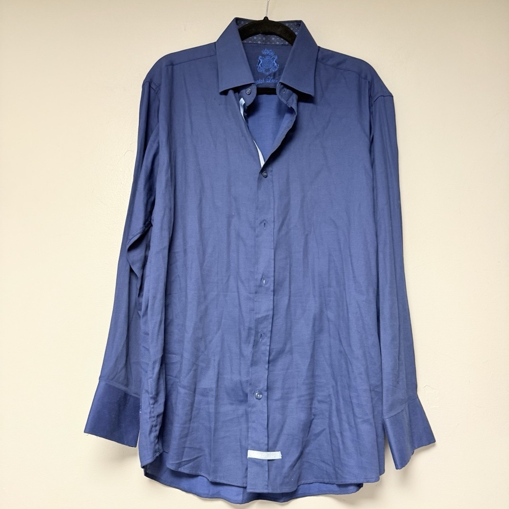 English Laundry Men's Blue Button Up Shirt‎ Size L 16-16.5